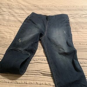 Risen pull on straight leg jeans, 2X, worn once